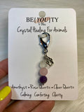 Crystal Healing Pet Collar Charm - Calming Comforting Clarity