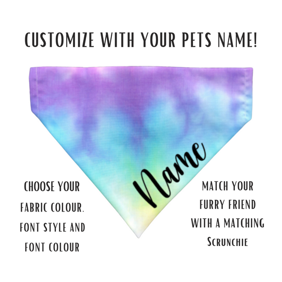 Personalized Dog Bandana - NEW Tie Dye
