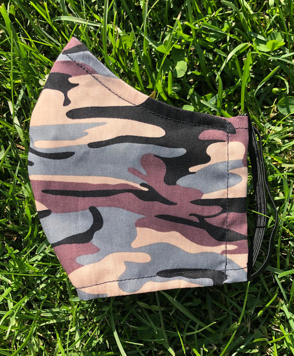 Camo Print Face Mask - Classic Camouflage