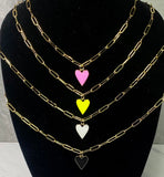 Neon Heart Choker Necklace