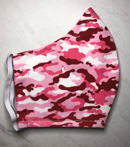 Camo Print Face Mask -  Pink Camouflage