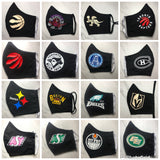 Face mask - Edmonton Oilers, eco friendly, reusable, custom design, pocket for filter, washable, breathable cotton, Black, men, women, kids
