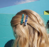 Hair Clip - Emerald Green / Turquoise