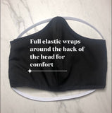 Face mask - Saskatchewan Roughriders - eco friendly, reusable, custom design, pocket for filter, washable, breathable cotton - Black