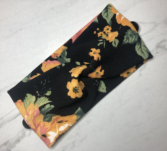Mom and Me Headband - Mustard Floral